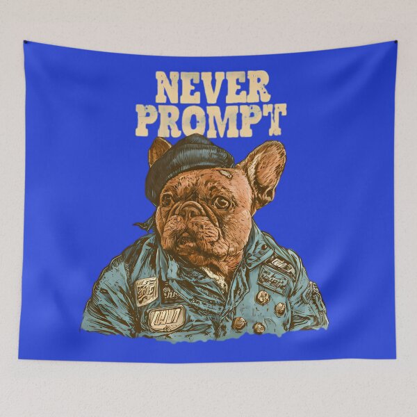 Item preview, NEVER PROMPT French Bulldog - Vintage Military Dog Streetwear Art designed and sold by Structure-Blue.