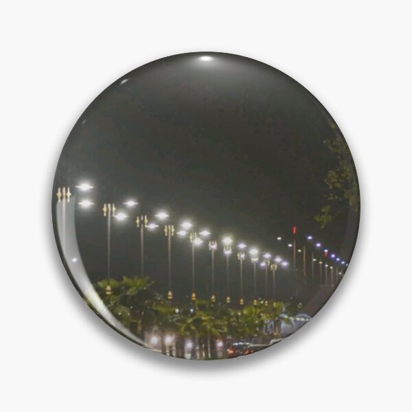 Item preview, Night Street Lights Palm Trees Promenade Photography designed and sold by photoghragha.