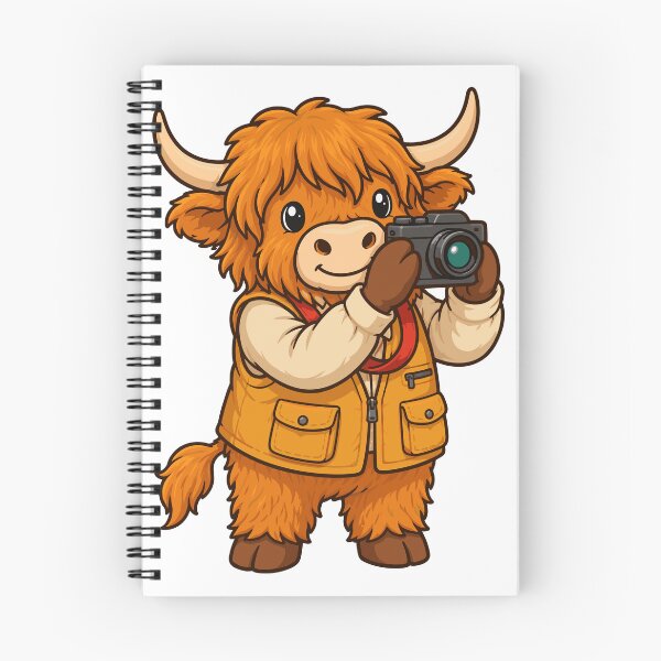 Item preview, Cute Highland Cow Photographer Sticker designed and sold by JasKei-Designs.