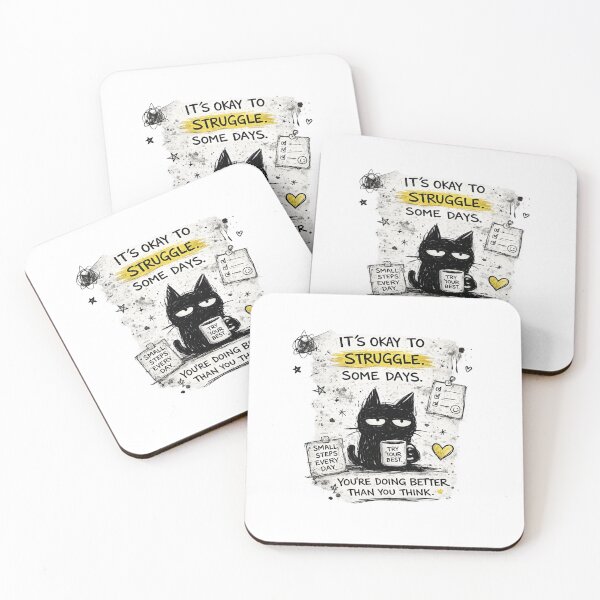 Item preview, Messy Grumpy Cat Motivational Quote | Hand Drawn Sketch Aesthetic designed and sold by EverStitchStudio ★★★★★.