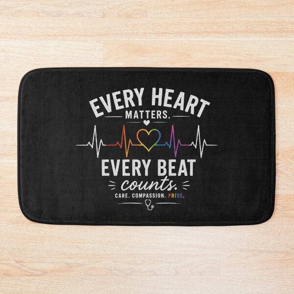 Item preview, Every Heart Matters EKG Pride designed and sold by Meandmyshop.