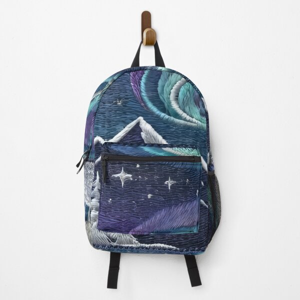 Item preview, Howling Wolf under Aurora Borealis Night Sky designed and sold by mdsakibhossain.