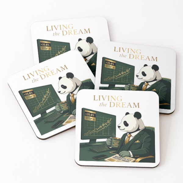 Item preview, Living The Dream Panda Trader Finance Office Art designed and sold by Northern Glow Art.