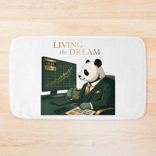 Item preview, Living The Dream Panda Trader Finance Office Art designed and sold by Northern Glow Art.