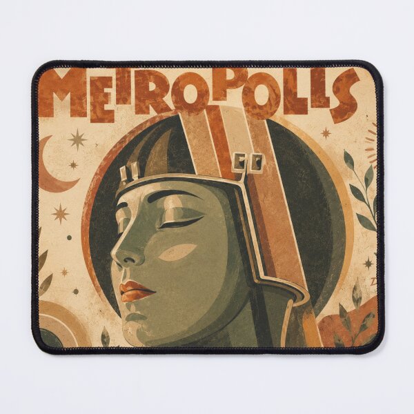 Item preview, Metropolis Poster Boho Futurist Portrait for Retro Art Lovers designed and sold by RickE.