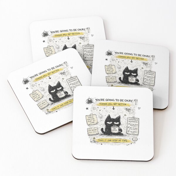 Item preview, Messy Grumpy Cat Motivational Quote | Hand Drawn Sketch Aesthetic designed and sold by EverStitchStudio ★★★★★.