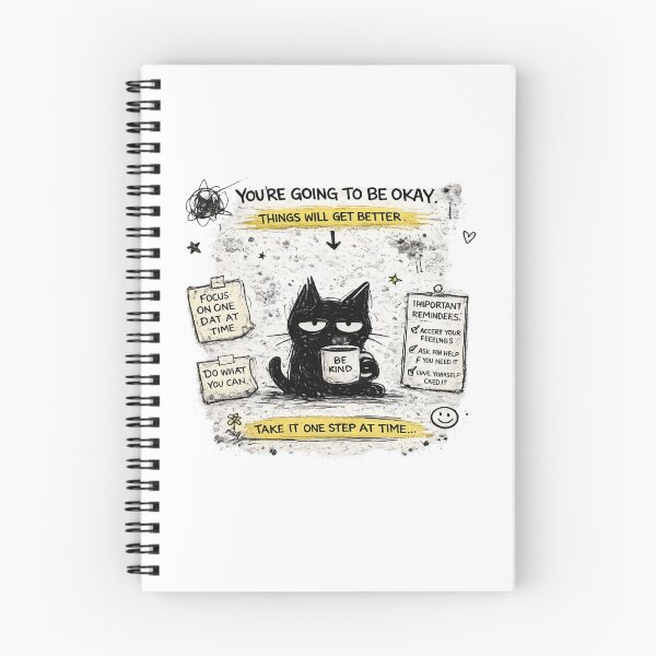 Item preview, Messy Grumpy Cat Motivational Quote | Hand Drawn Sketch Aesthetic designed and sold by EverStitchStudio ★★★★★.