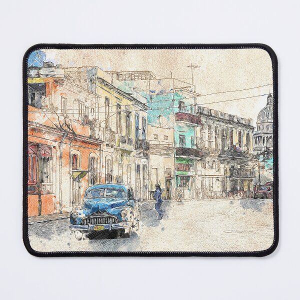 Item preview, Havana Cuba Vintage City Street | Cuba Travel Art Print | Havana Wall Poster designed and sold by DigitalChickHub.