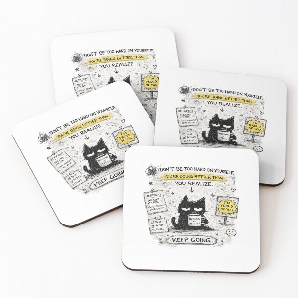 Item preview, Messy Grumpy Cat Motivational Quote | Hand Drawn Sketch Aesthetic designed and sold by EverStitchStudio ★★★★★.