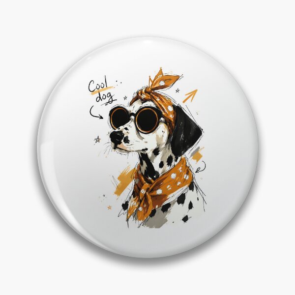 Item preview, Cool Dalmatian Dog with Sunglasses & Polka Dot Bow – Hand-Drawn Art designed and sold by RamyGallery.