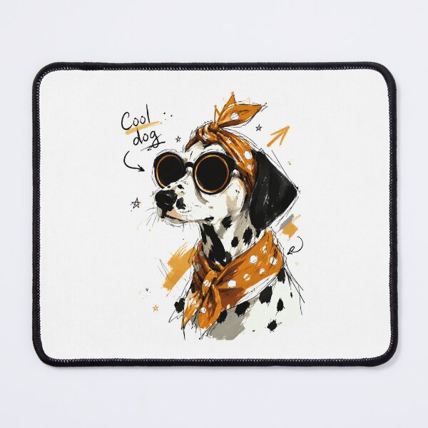 Item preview, Cool Dalmatian Dog with Sunglasses & Polka Dot Bow – Hand-Drawn Art designed and sold by RamyGallery.
