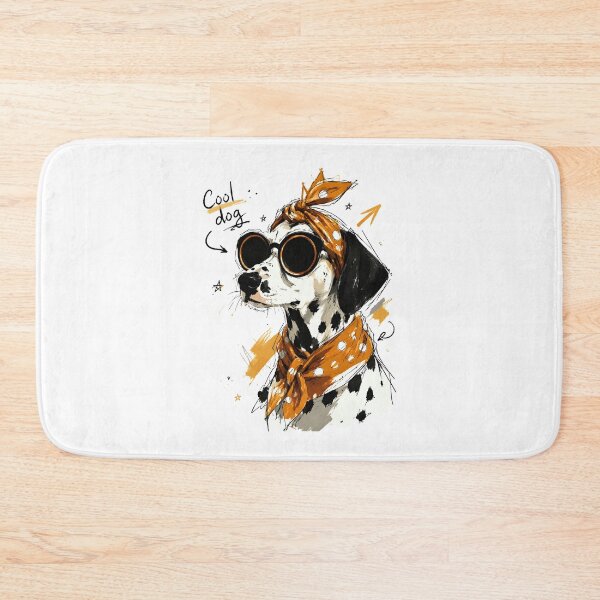 Item preview, Cool Dalmatian Dog with Sunglasses & Polka Dot Bow – Hand-Drawn Art designed and sold by RamyGallery.