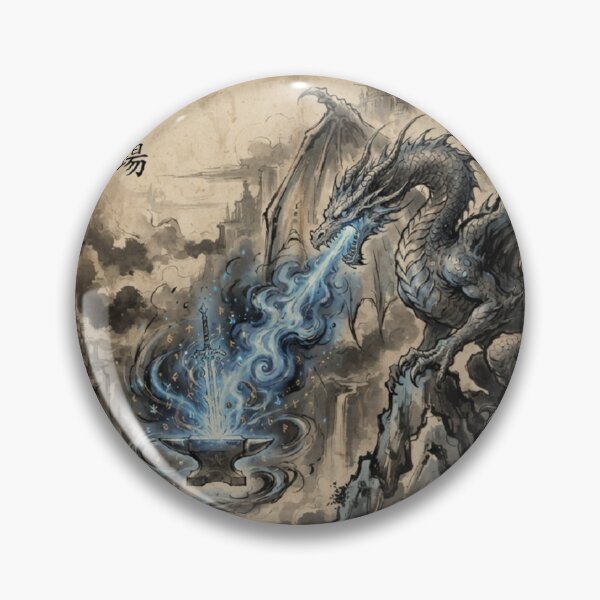 Item preview, Dragon Fire Forge of the Arcane Sumi-e Ink Wash designed and sold by DuckOddity.