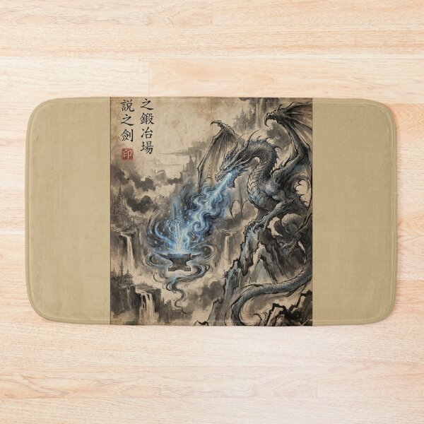 Item preview, Dragon Fire Forge of the Arcane Sumi-e Ink Wash designed and sold by DuckOddity.
