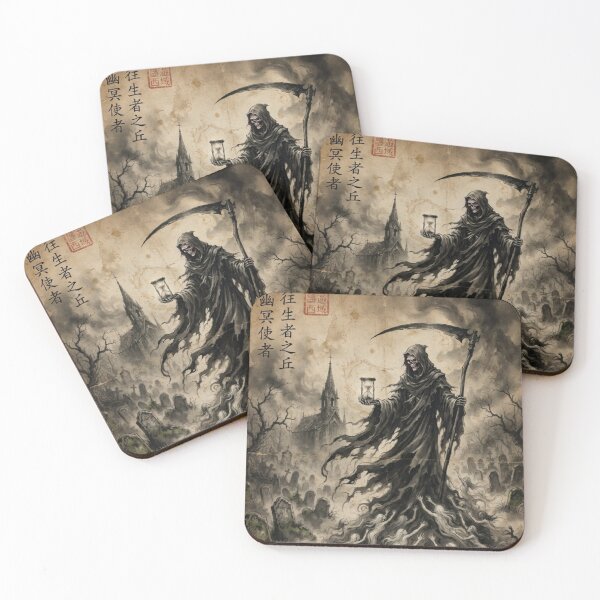 Item preview, The Grim Reaper and the Spectral Ascent Sumi-e Ink Wash designed and sold by DuckOddity.