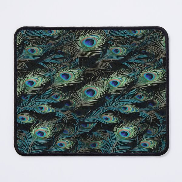 Item preview, Peacock Feathers on Black designed and sold by The Painted Lamb.