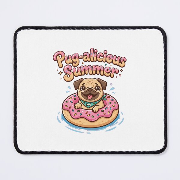 Item preview, Pugalicious Summer Funny Summer Pug Tee designed and sold by 7Four1 Designs.