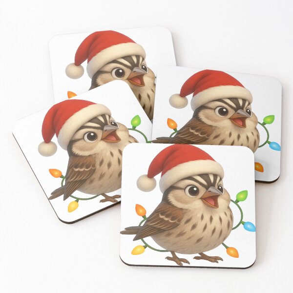 Item preview, Christmas White-Crowned Sparrow designed and sold by Sillytoe.