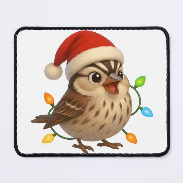 Item preview, Christmas White-Crowned Sparrow designed and sold by Sillytoe.