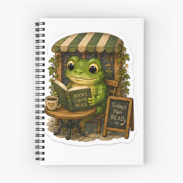 Item preview, Books Coffee Peace Reading Frog designed and sold by AtlasPixel.