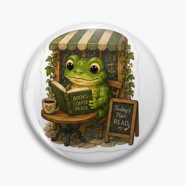 Item preview, Books Coffee Peace Reading Frog designed and sold by AtlasPixel.