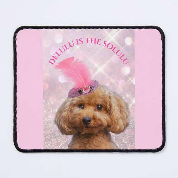 Item preview, Delulu Is The Solulu Funny Poodle Meme Print designed and sold by chaos-and-curls.