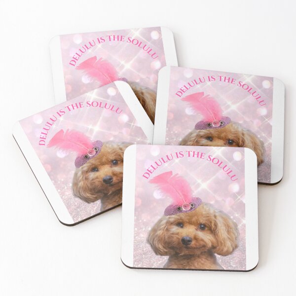 Item preview, Delulu Is The Solulu Funny Poodle Meme Print designed and sold by chaos-and-curls.