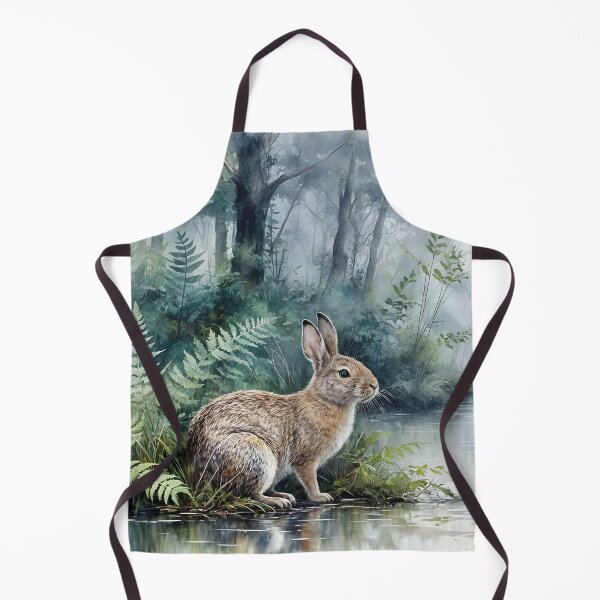 Item preview, Woodland Creek Rabbit | Misty Forest Wildlife Art designed and sold by Patricia Johnston.