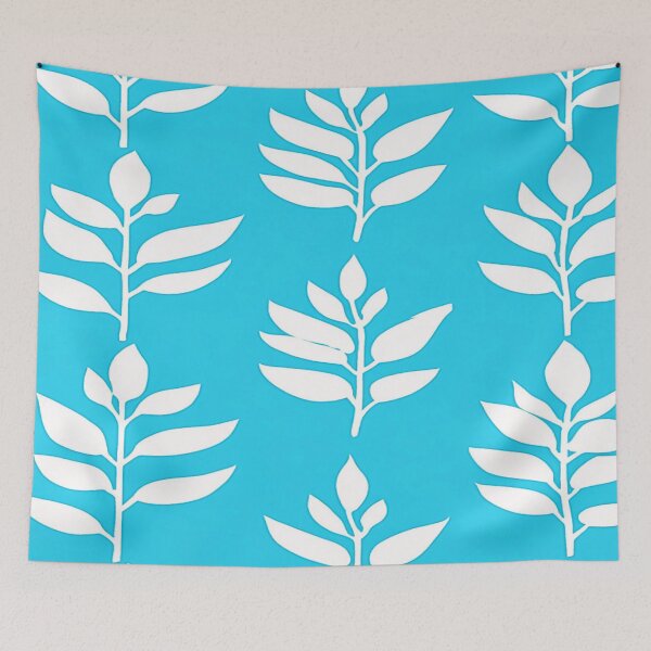 Item preview, Serene Sky Leaf: Minimalist Botanical Pattern designed and sold by LiveLearnCreate.