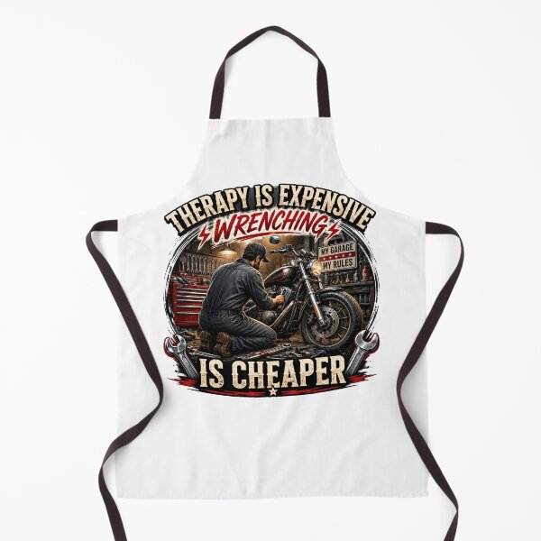 Item preview, Therapy Is Expensive Wrenching Is Cheaper Funny Mechanic Vintage Shirt designed and sold by Masloshop.