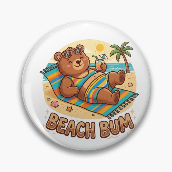 Item preview, Beach Bum Funny Summer Beach Tee designed and sold by 7Four1 Designs.