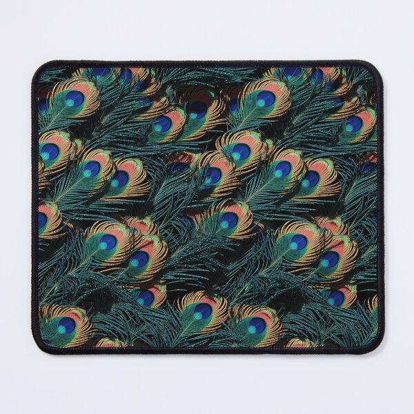 Item preview, Bright Peacock Feathers on Black designed and sold by The Painted Lamb.