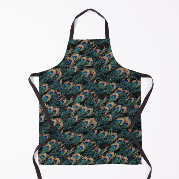 Item preview, Bright Peacock Feathers on Black designed and sold by The Painted Lamb.