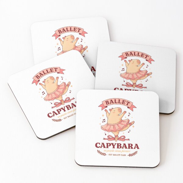Item preview, Cute Ballet Capybara – Adorable Ballerina Capybara Cartoon Design designed and sold by Privon.