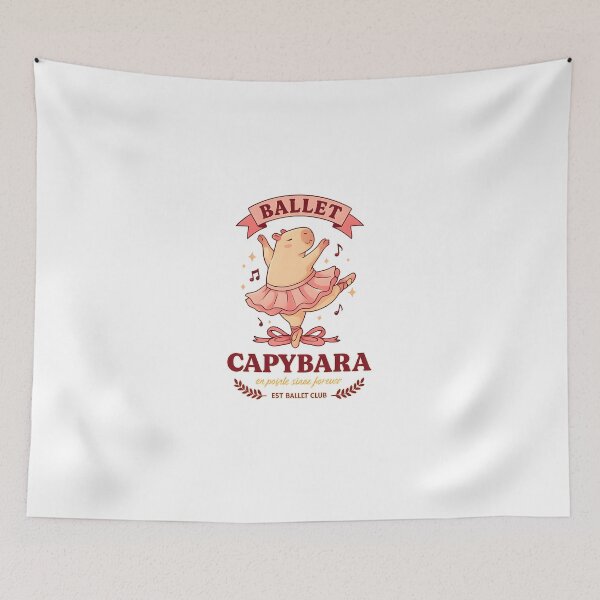 Item preview, Cute Ballet Capybara – Adorable Ballerina Capybara Cartoon Design designed and sold by Privon.
