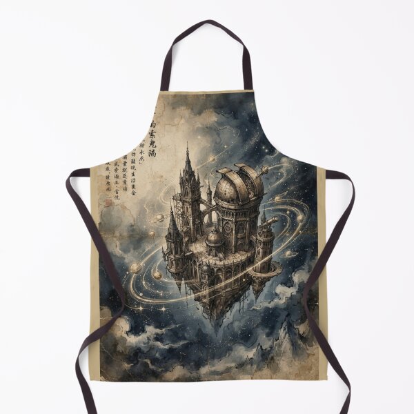 Item preview, The Floating Astral Observatory Sumi-e Ink Wash designed and sold by DuckOddity.