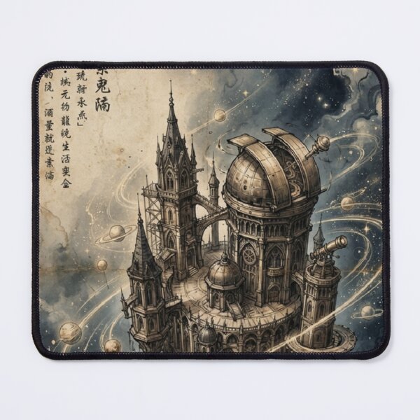 Item preview, The Floating Astral Observatory Sumi-e Ink Wash designed and sold by DuckOddity.