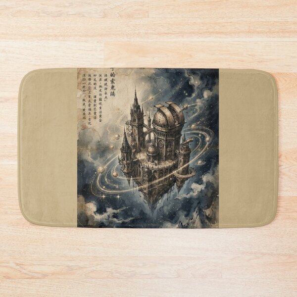 Item preview, The Floating Astral Observatory Sumi-e Ink Wash designed and sold by DuckOddity.