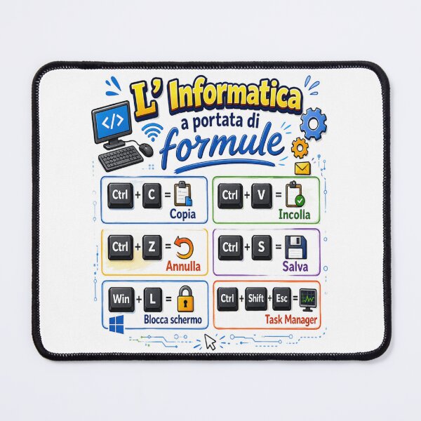 Item preview,  L'Informatica a Portata di Formule – Scorciatoie da Tastiera ?⌨️  È chiaro e descrive bene sia il tema dell’informatica sia le combinazioni di tasti presenti nella grafica. designed and sold by RipantinaFantasy .