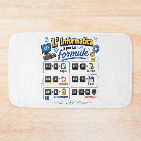Item preview,  L'Informatica a Portata di Formule – Scorciatoie da Tastiera ?⌨️  È chiaro e descrive bene sia il tema dell’informatica sia le combinazioni di tasti presenti nella grafica. designed and sold by RipantinaFantasy .