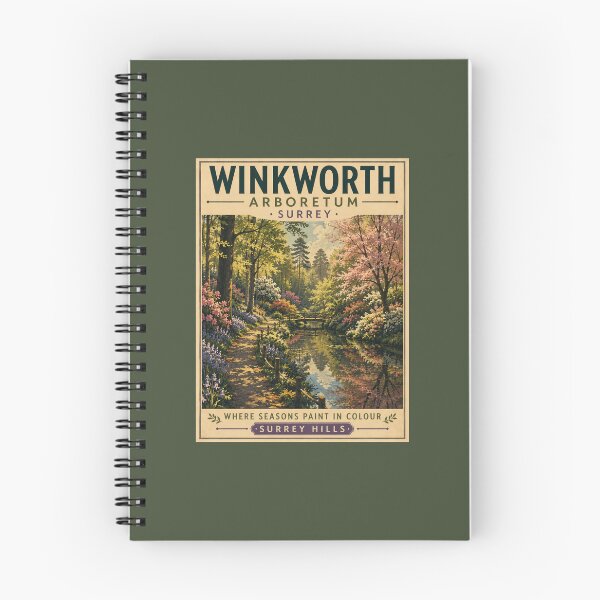 Item preview, Winkworth Arboretum Vintage Travel Poster – Surrey Botanical Landscape designed and sold by ThatSurreyLife.