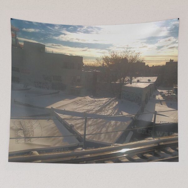 Item preview, Snowy Rooftop, Train Tracks designed and sold by Curious Echo Photography.