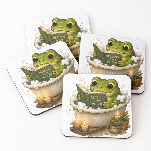 Item preview, Reading Frog Relaxing Bubble Bath Sticker designed and sold by AtlasPixel.