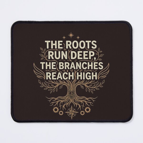 Item preview, The Roots Run Deep Branches Reach High Vintage Tree of Life Typography designed and sold by Dream Weave Studio.
