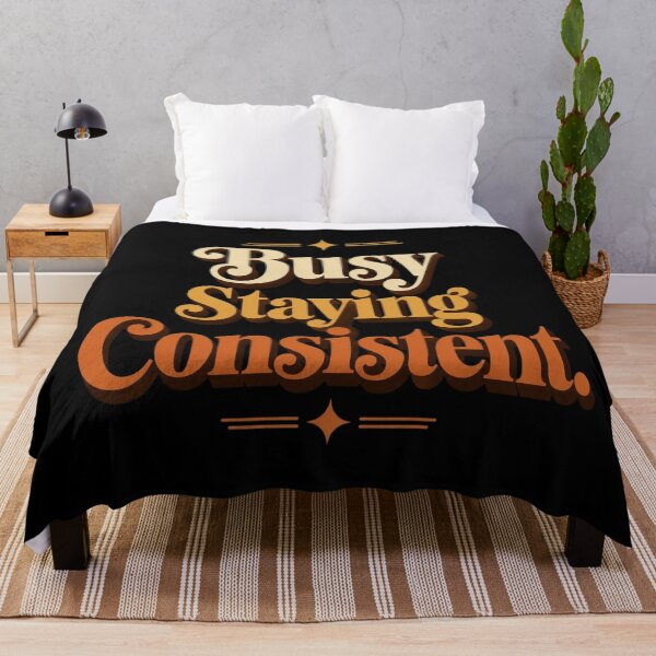 Item preview, Busy Staying Consistent. | Retro Productivity Typography Design designed and sold by Irene Catchmind.