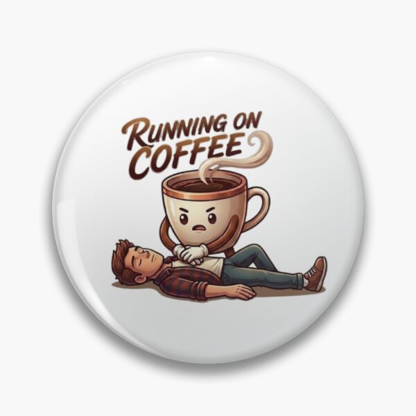 Item preview, Running on Coffee CPR Cute Caffeine Addiction Graphic designed and sold by Northern Glow Art.