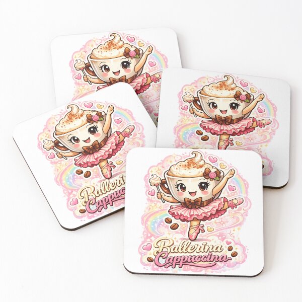Item preview, Ballerina Cappuccina Kawaii Coffee Cup Cute Ballet Girl Pink Aesthetic  designed and sold by DigitalPixelize.