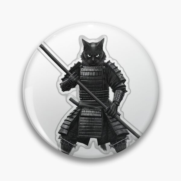 Item preview, Yari Spearman Cat Gatekeeper — Japanese Warrior Art designed and sold by Tokyo Neo Noir Collective .