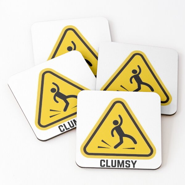 Item preview, Funny Clumsy Warning Sign designed and sold by MayaCordalia.