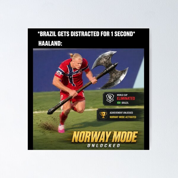 Item preview, Haaland Norway Mode Unlocked designed and sold by PatternFly.